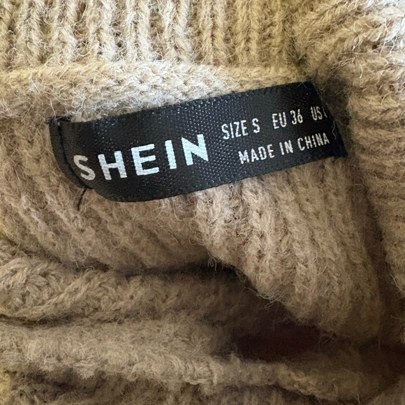 Shein Light Brown Crop Sweater - Picture 3 of 3